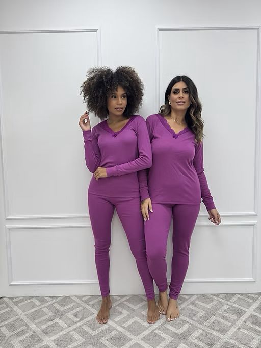 Pijama Longo Roxo